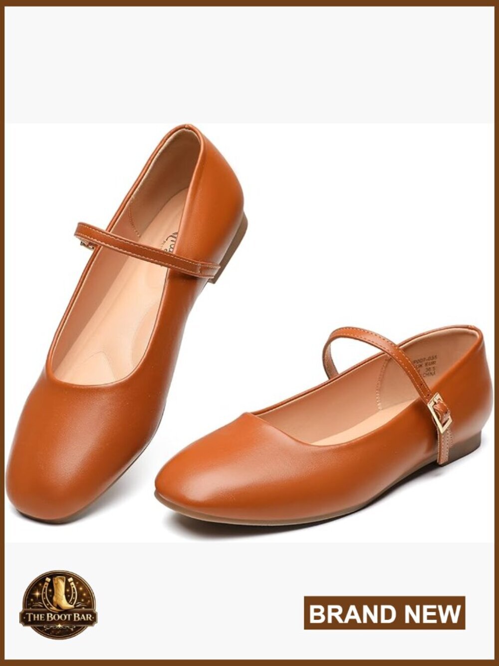 Square Toe Mary Jane Flats with Adjustable Strap Ballet Flat Slip On